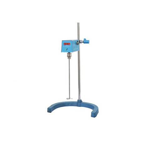 Agitateur au-dessus de moteur CC sans balais avec écran de vitesse numérique, mélangeur de laboratoire à couple élevé (40–250W, 0–1500 tr / min)