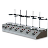 Série Multi-tête magnétique magnétique Série PH-6, agitateur à température constante de 6-tête avec contrôle de vitesse sans étape, puissance de chauffage 6 × 200W, capacité de 100 à 1000 ml