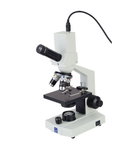 Microscope biologique numérique monoculaire TM-BP20 avec une caméra USB de 1,3 MP, des objectifs achromatiques et un éclairage LED rechargeable
