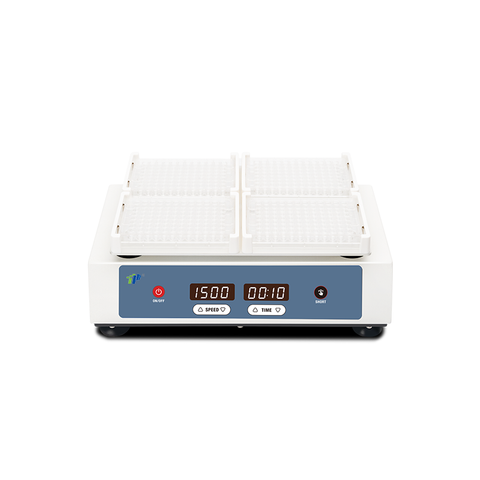 Microplaque à haut débit Shaker pour 4 microplaques - moteur sans balais, vitesse réglable 200-1500rpm, timing précis, adapté à l'immunologie et à la biotechnologie