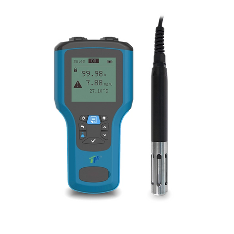 Compteur d'oxygène dissous portable avec canal double, imperméable IP67, stockage de données et USB rechargeable pour un laboratoire et une utilisation sur le terrain