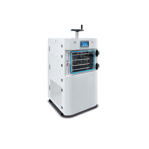 Séchante de congélation pilote avec écran tactile et plc | -50 ℃ ~ + 60 ℃ Température d'étagère | 2-4 couches | Capacité de glace de 10 kg
