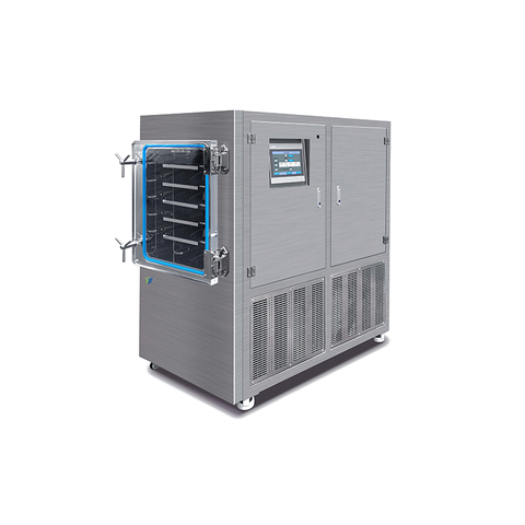 Sèche-linge industriel avec écran tactile et contrôle PLC | 2,16 m² - 3,24 m² sur la surface du plateau | Lyophilisant conforme aux BPF pour la production de médicaments en vrac