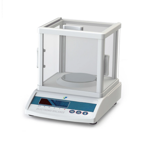 Balance analytique de la série TC-CB | Échelle de laboratoire numérique de haute précision avec une lisibilité 0,001 g, un bouclier de vent en verre et une fonction de comptage (100g - 300g)